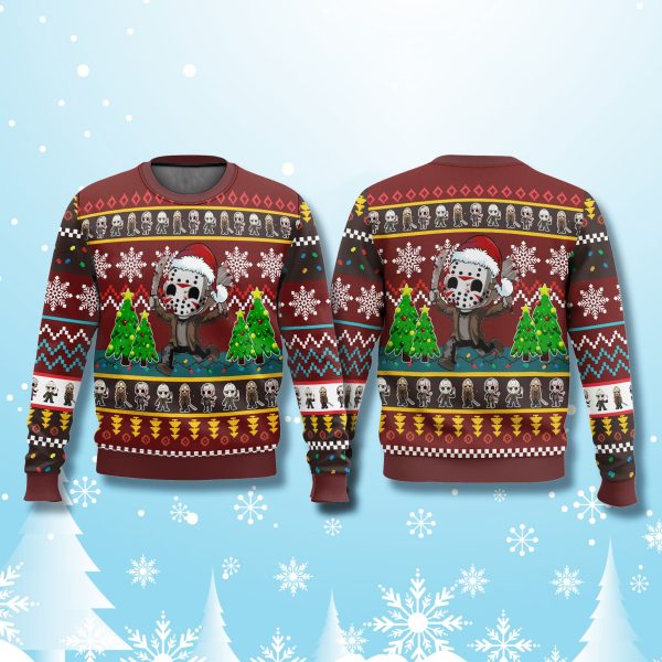Friday The 13th Jason Voorhees Chibi Ugly Sweater 2