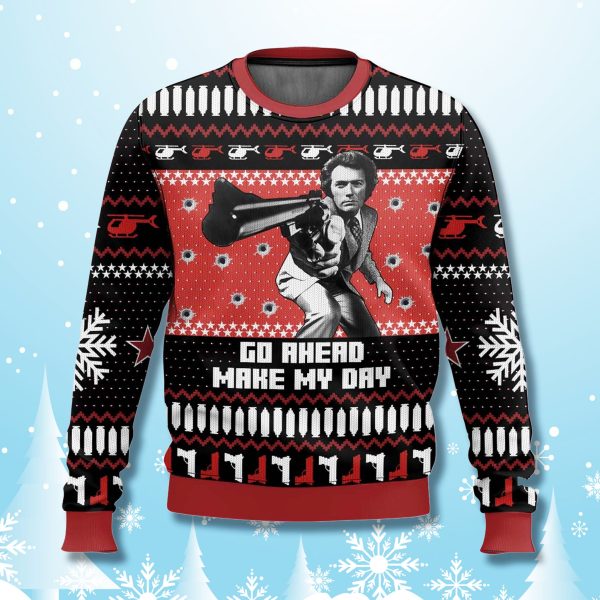 Go Ahead Make My Day Dirty Harry Ugly Christmas Sweater