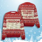 God Family Country Charlie Kirk Ugly Christmas Sweater
