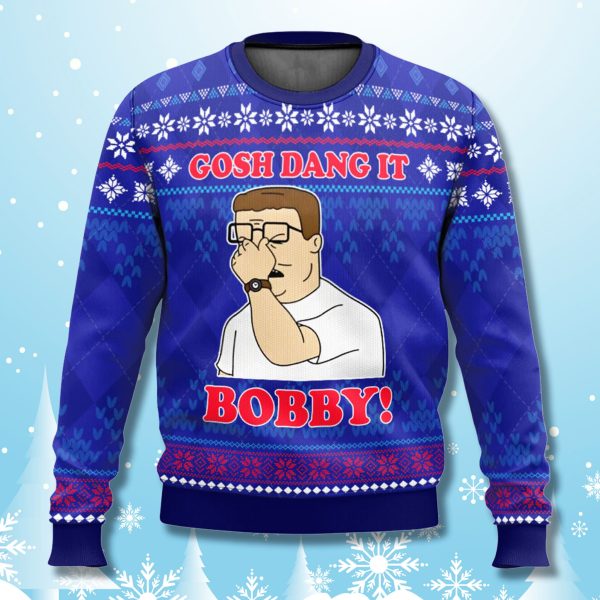 Gosh Dang It Bobby King Of The Hill Ugly Christmas Sweater