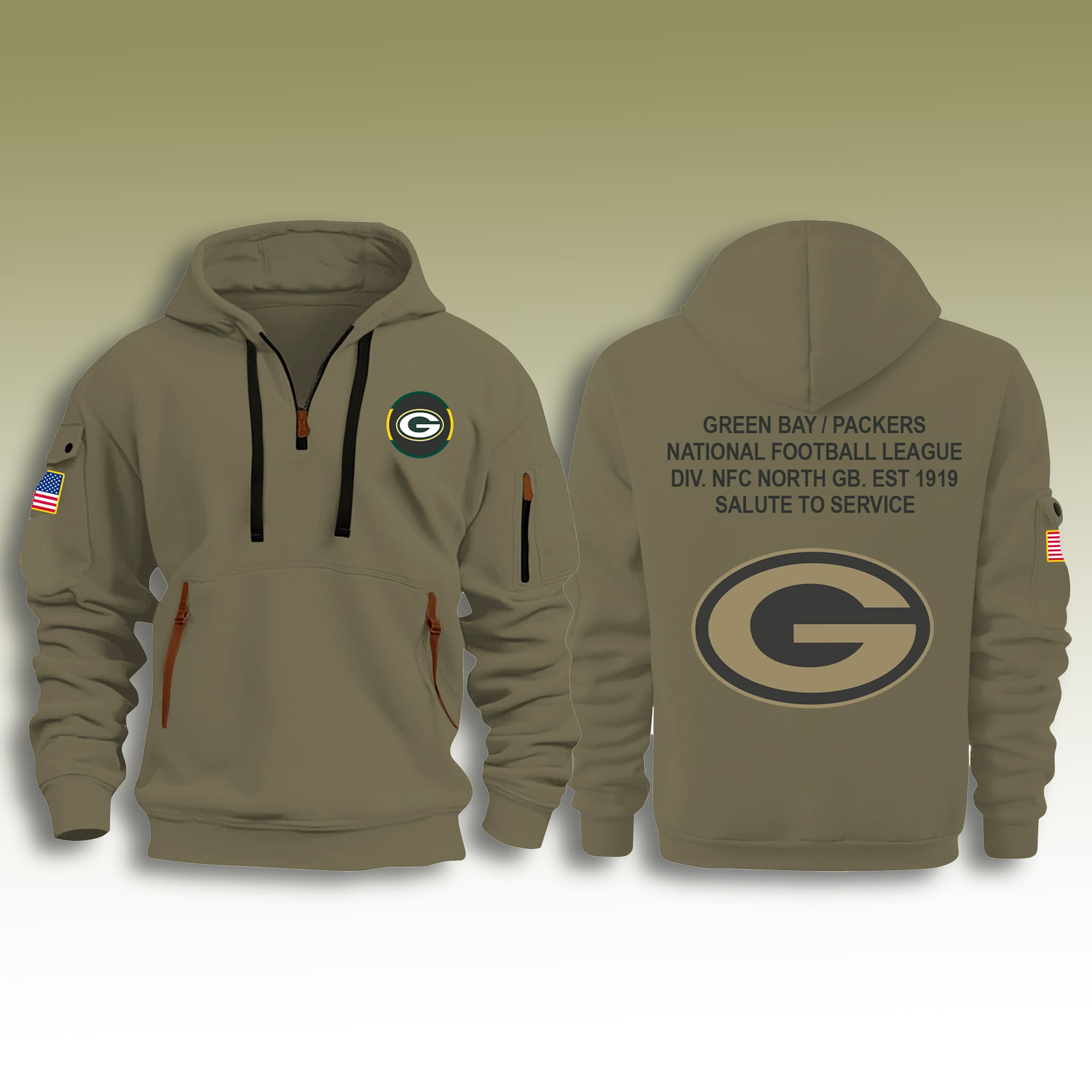 Green Bay Packers Salute To Service Zip Hoodie 2025 2 Green Bay Packers Salute To Service Zip Hoodie 2025 2