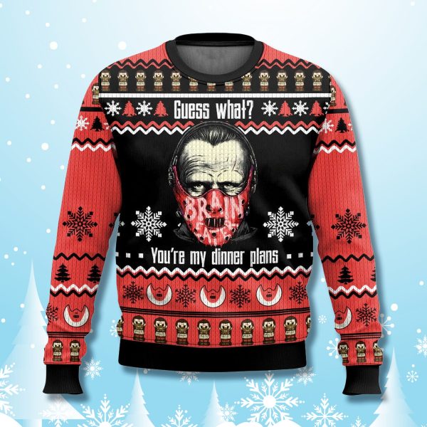 Hannibal Lecter Youre My Dinner Plans Ugly Christmas Sweater