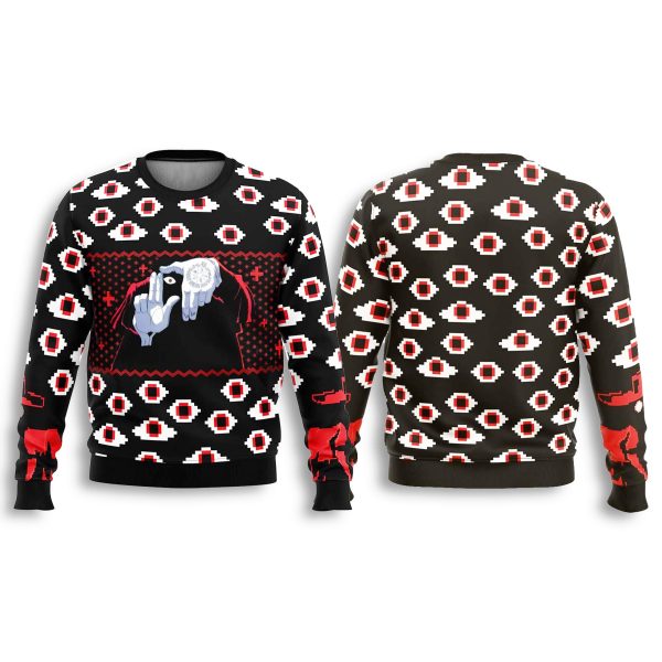 Hellsing Alucard Eyes Ugly Christmas Sweater 3