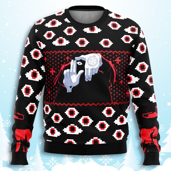 Hellsing Alucard Eyes Ugly Christmas Sweater