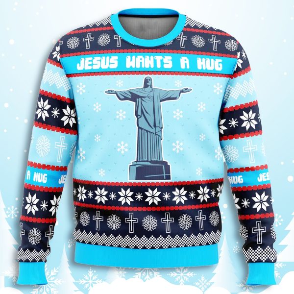 Hellsing Jesus Wants a Hug Ugly Christmas Sweater