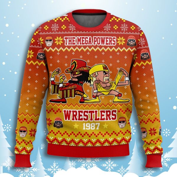 Hulk Hogan The Mega Powers Wrestlers 1987 Ugly Christmas Sweater