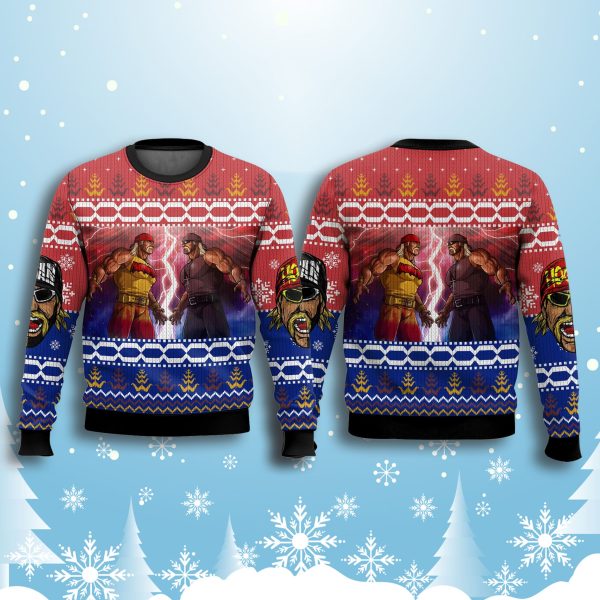 Hulk Hogan vs Hollywood Hogan Ugly Christmas Sweater 2