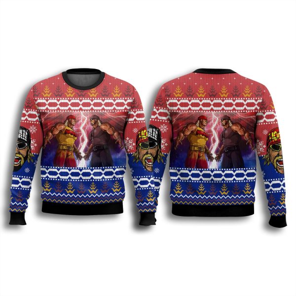 Hulk Hogan vs Hollywood Hogan Ugly Christmas Sweater 3