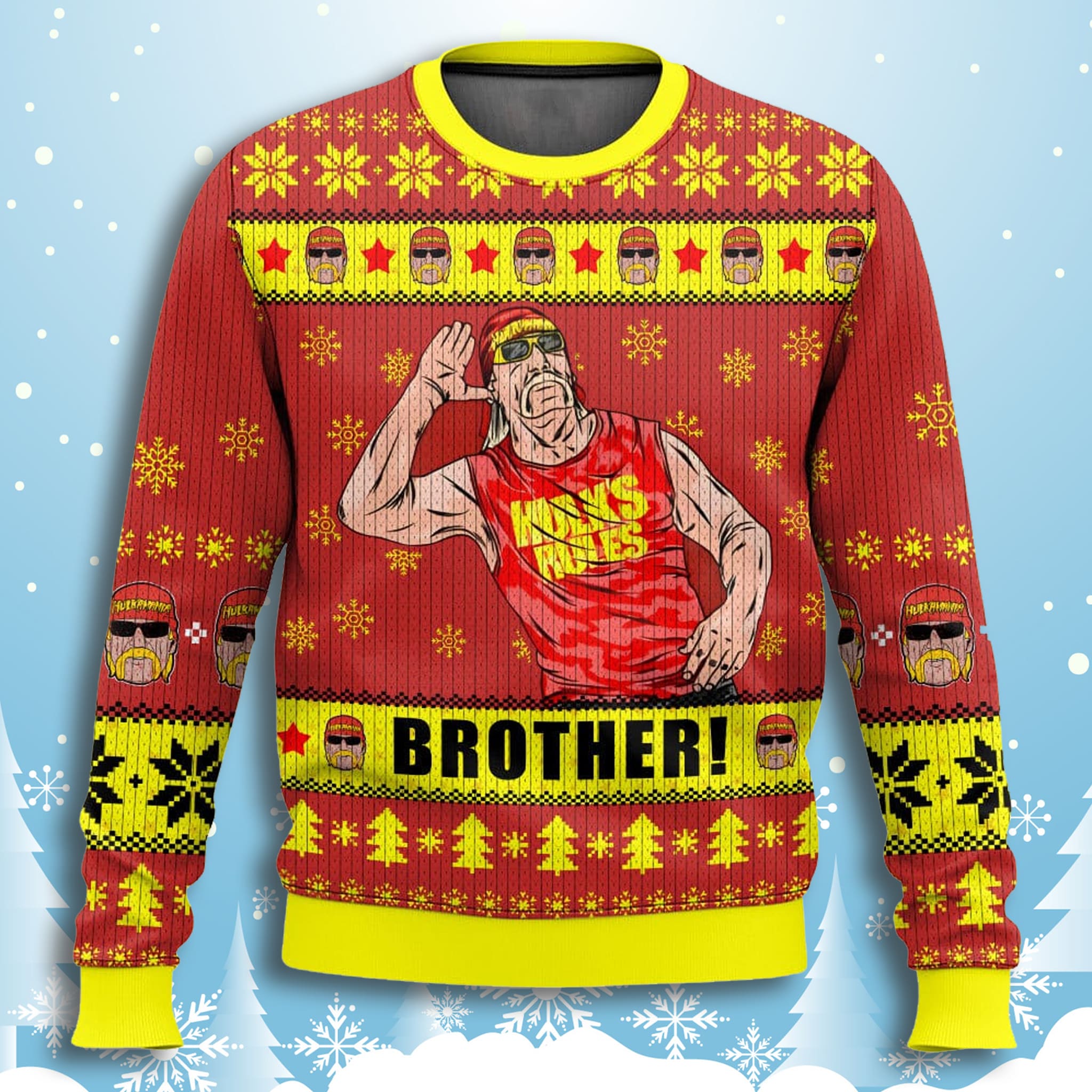 Hulkamania Hulk s Rules Ugly Christmas Sweater Hulkamania Hulk s Rules Ugly Christmas Sweater