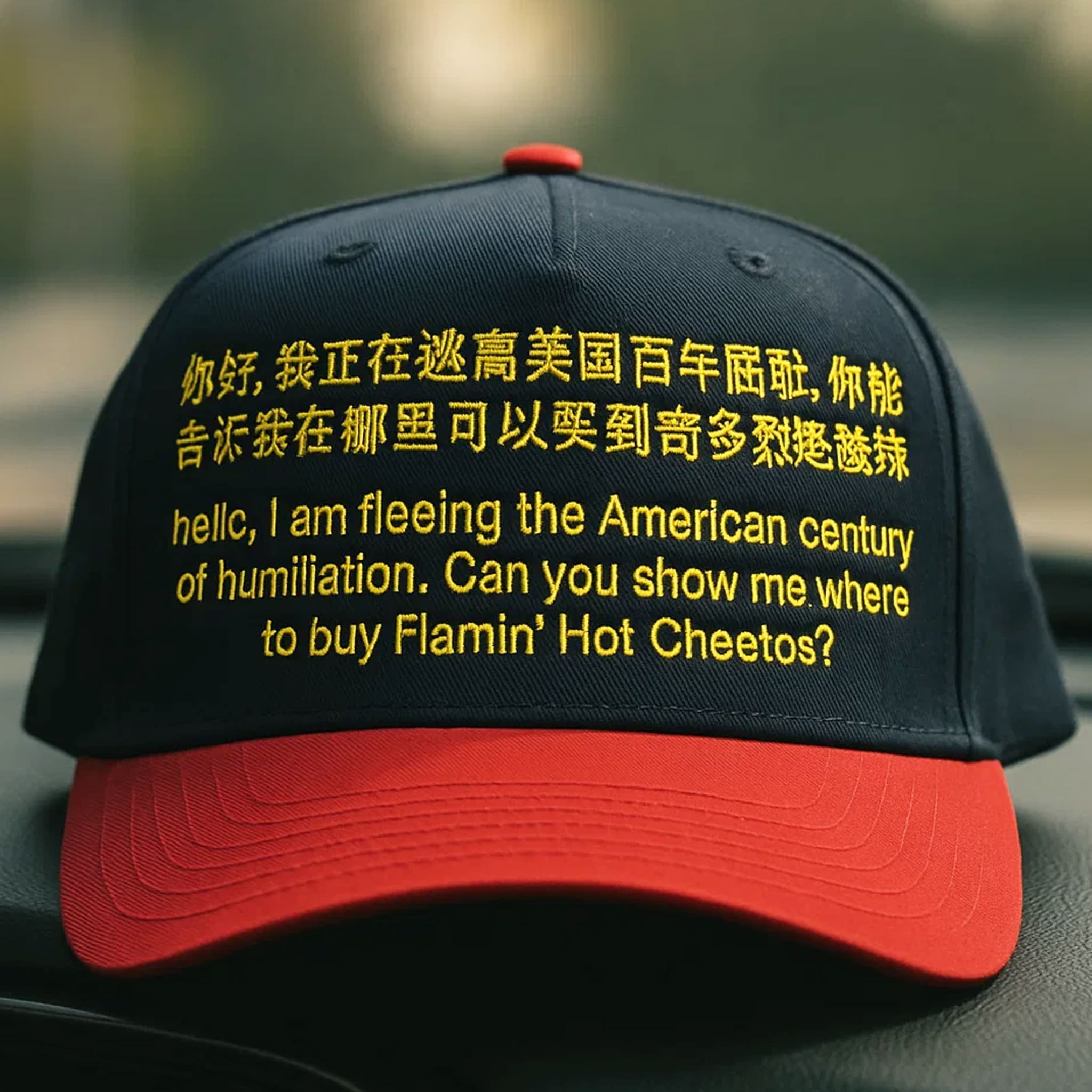 I Am Fleeing The American Century Of Humiliation Where To Buy Flamin' Hot Cheetos Hat 1 I Am Fleeing The American Century Of Humiliation Where To Buy Flamin Hot Cheetos Hat 1