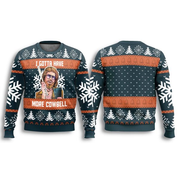 I Gotta Have More Cowbell SNL Ugly Christmas Sweater 3