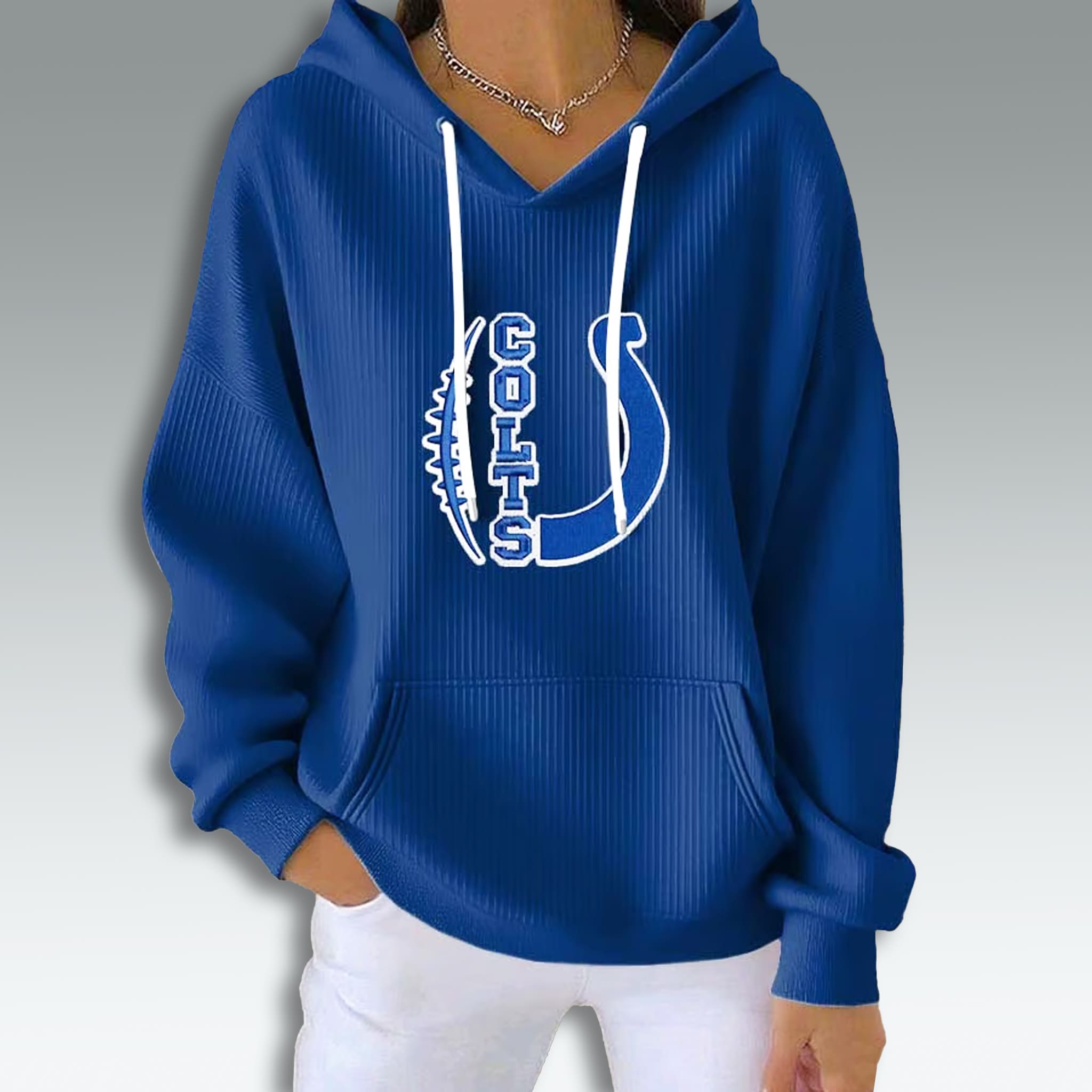 Colts Vintage Waffle Hoodie 1 Indianapolis Colts Vintage Waffle Hoodie 2