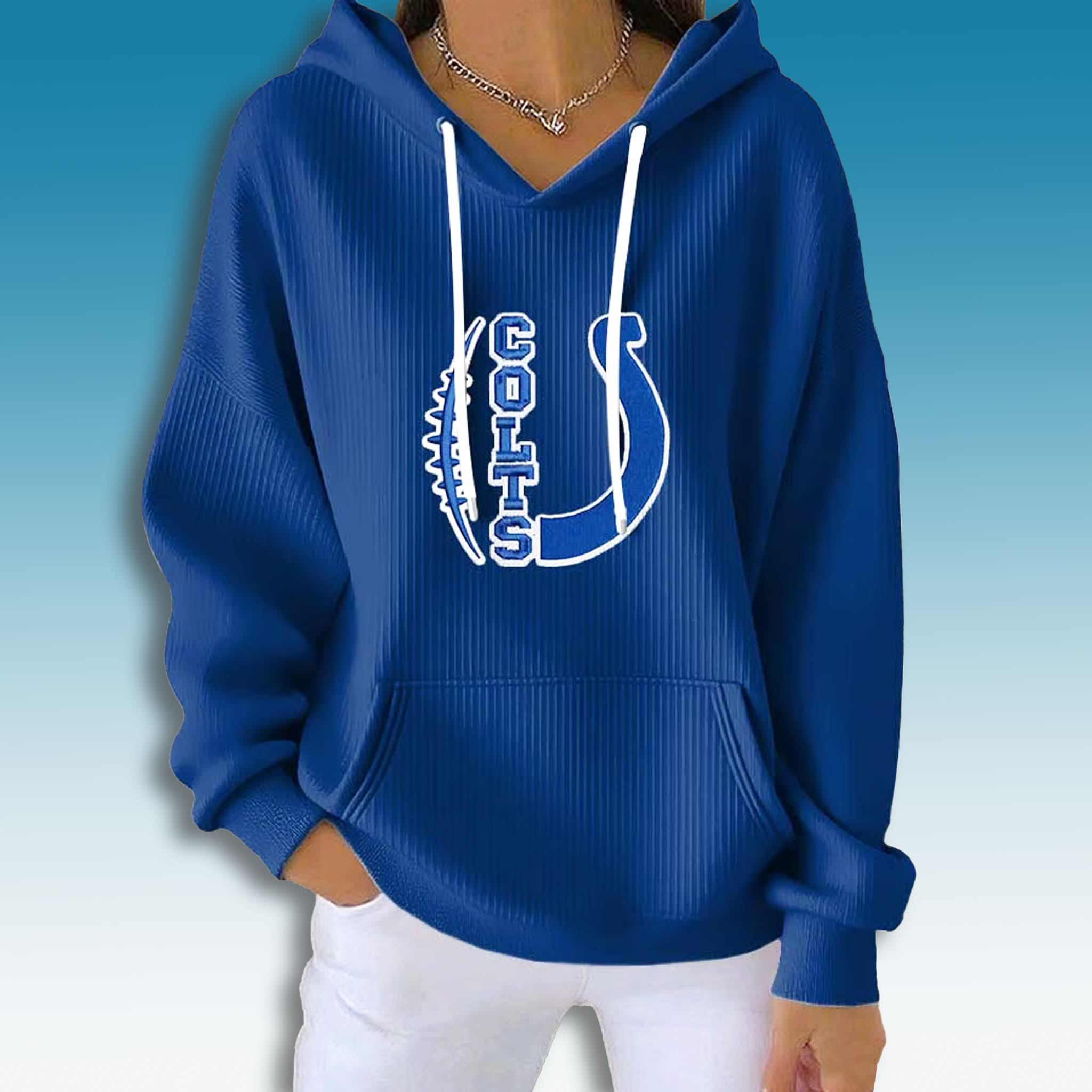 Indianapolis Colts Vintage Waffle Hoodie Indianapolis Colts Vintage Waffle Hoodie