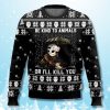 Jason Voorhees Be Kind To Animals Ugly Christmas Sweater