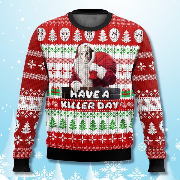 Jason Voorhees Have A Killer Day Ugly Christmas Sweater
