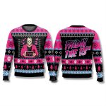 Jason Voorhees Mugshot Pink Ugly Christmas Sweater