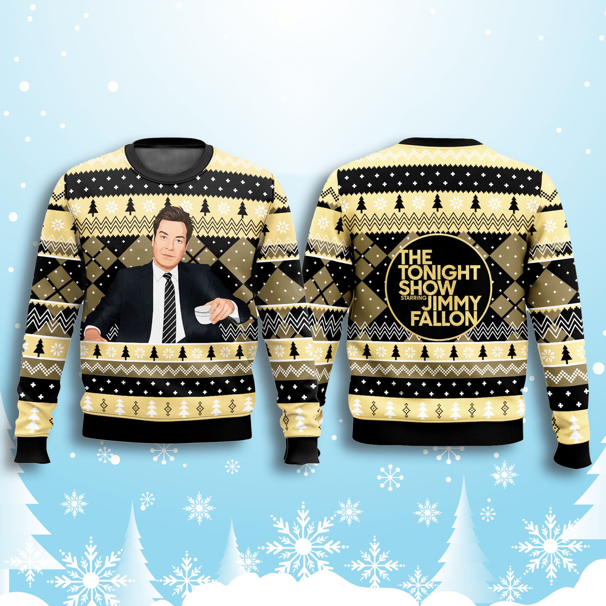 Jimmy Fallon The Tonight Show Starring Ugly Christmas Sweater 2 Jimmy Fallon The Tonight Show Starring Ugly Christmas Sweater 2