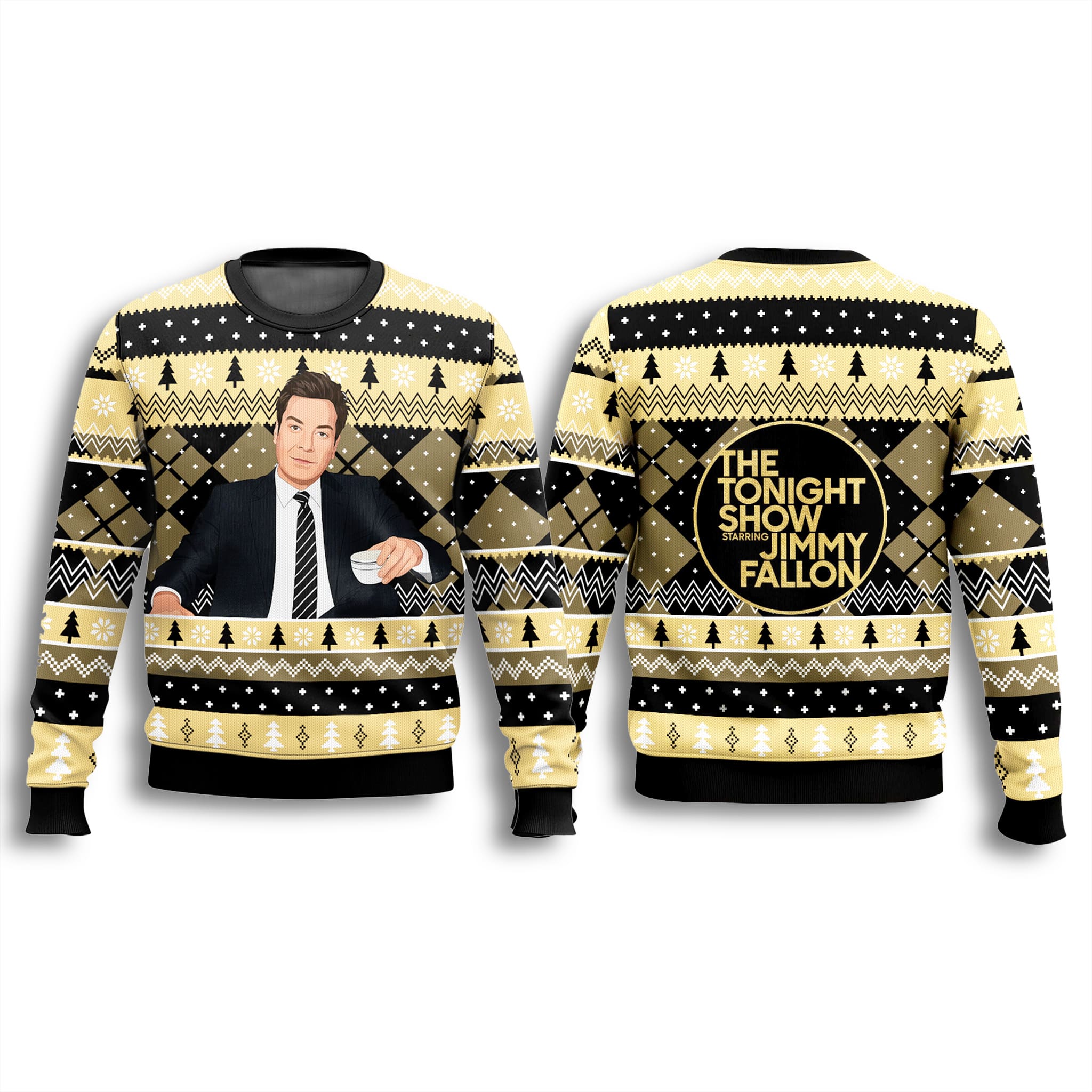 Jimmy Fallon The Tonight Show Starring Ugly Christmas Sweater 2 Jimmy Fallon The Tonight Show Starring Ugly Christmas Sweater 3