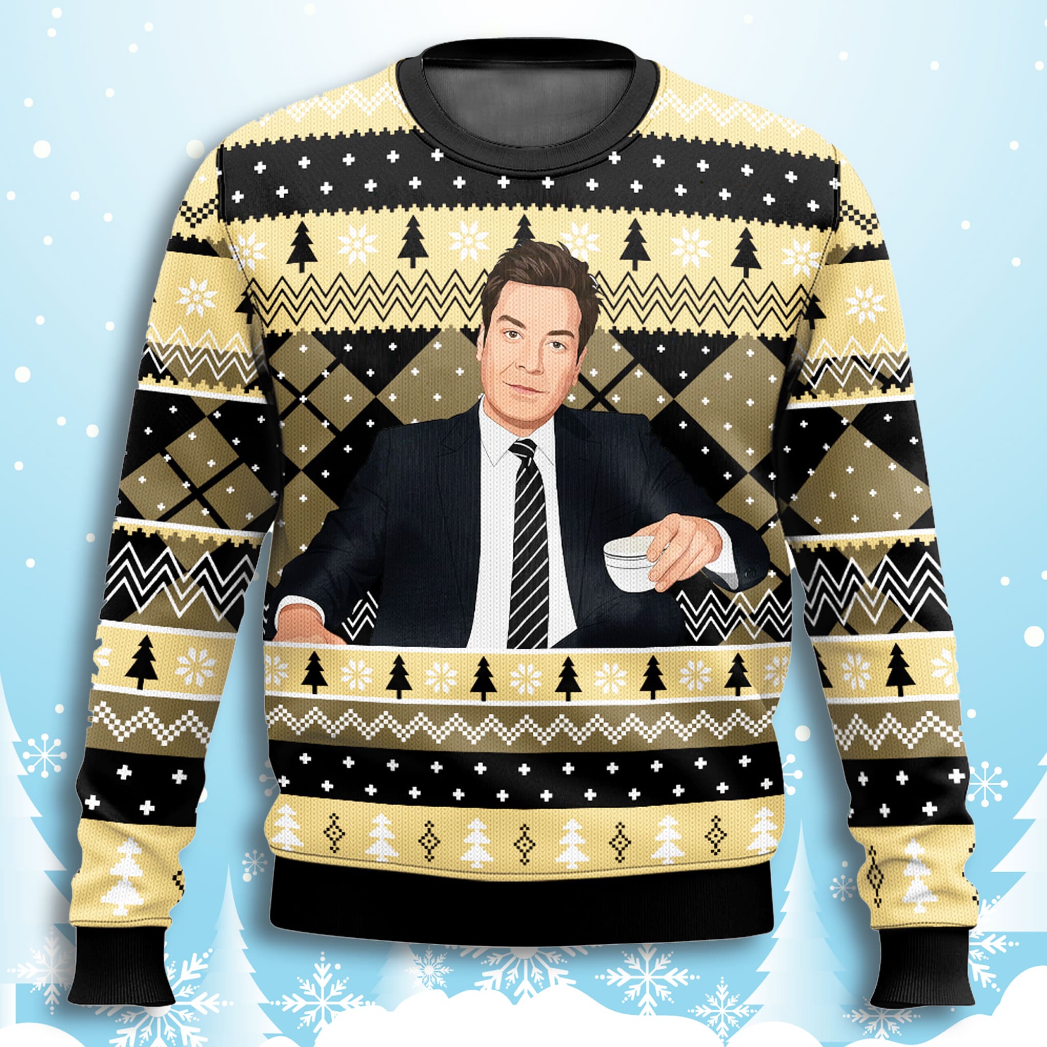 Jimmy Fallon The Tonight Show Starring Ugly Christmas Sweater 3 Jimmy Fallon The Tonight Show Starring Ugly Christmas Sweater