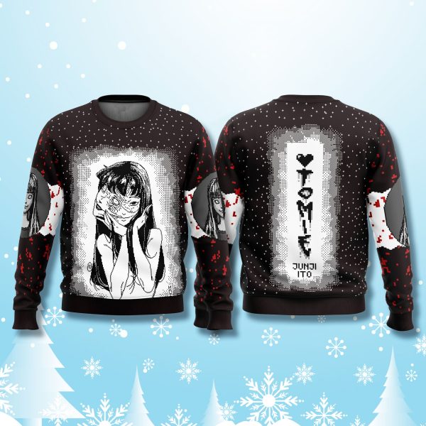 Junji Ito Tomie Ugly Christmas Sweater 3