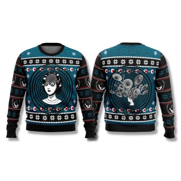 Junji Ito Uzumaki Ugly Christmas Sweater 1