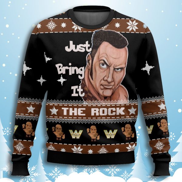 Just Bring It The Rock Ugly Christmas Sweater