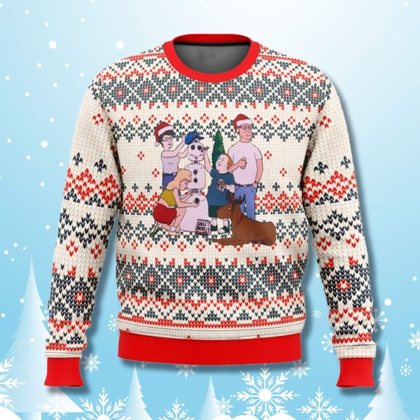 King of the Hill Snowman Ugly Christmas Sweater