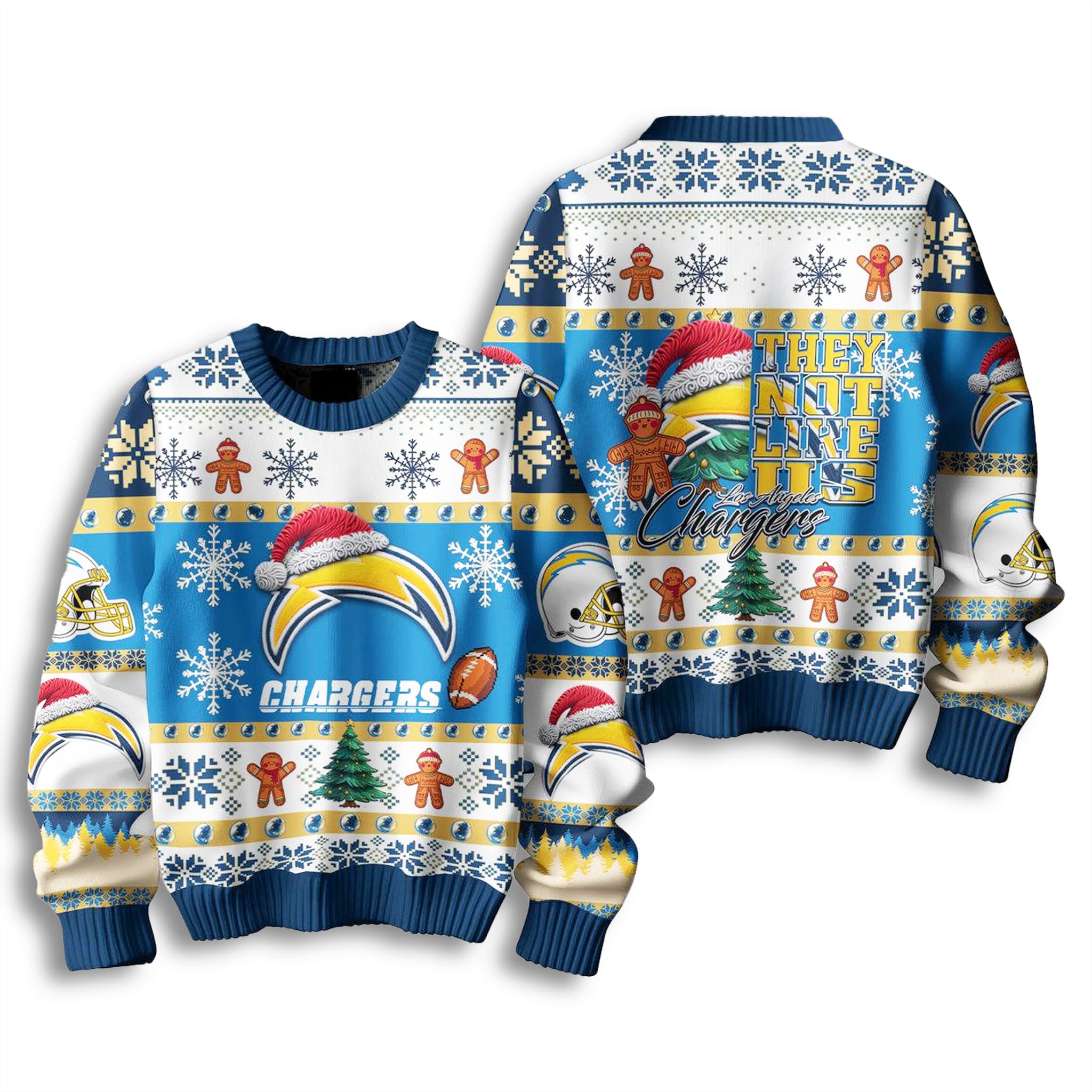 LA Chargers They Not Like Us Ugly Sweater 1 LA Chargers They Not Like Us Ugly Sweater 3