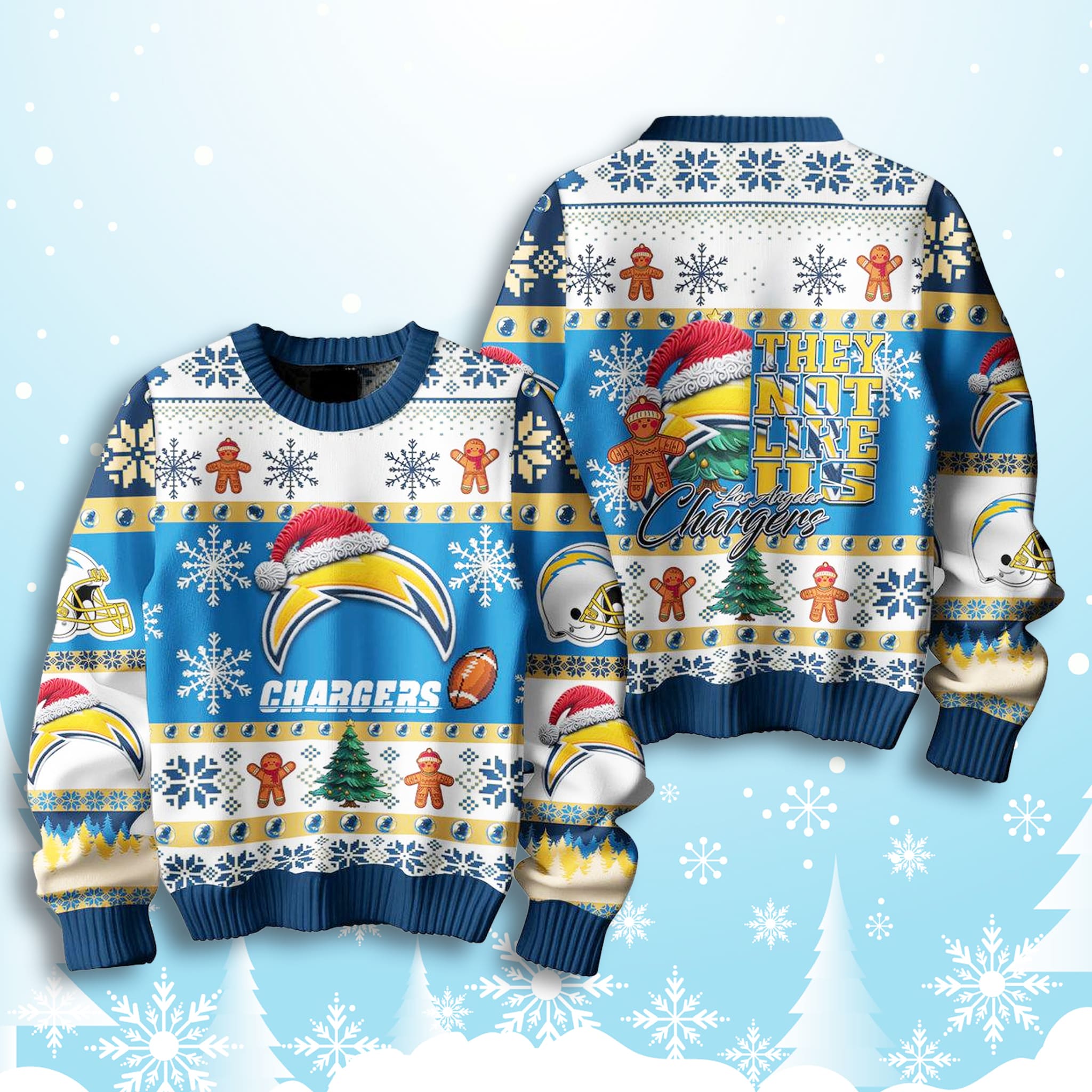 LA Chargers They Not Like Us Ugly Sweater2 LA Chargers They Not Like Us Ugly Sweater2