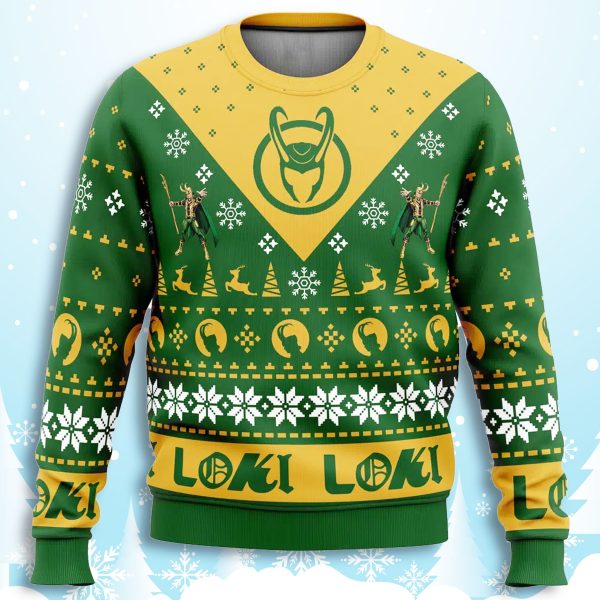 Let Earth Receive Her King Loki Marvel Ugly Christmas Sweater