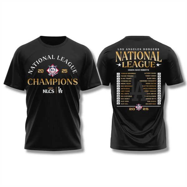 Los Angeles Dodgers NL Champions 2025 Team Shirt