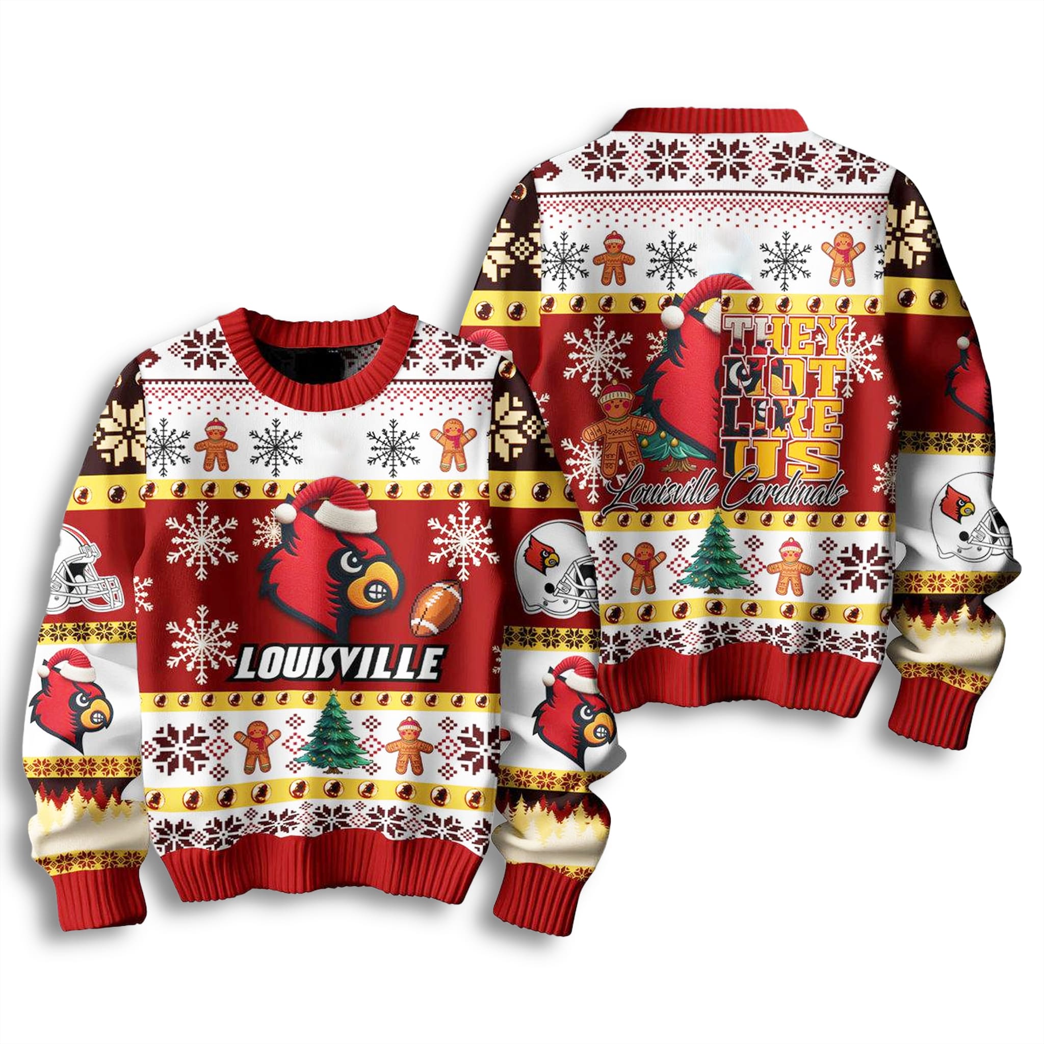 Louisville Cardinals They Not Like Us Christmas Ugly Sweater 2 Louisville Cardinals They Not Like Us Christmas Ugly Sweater 3
