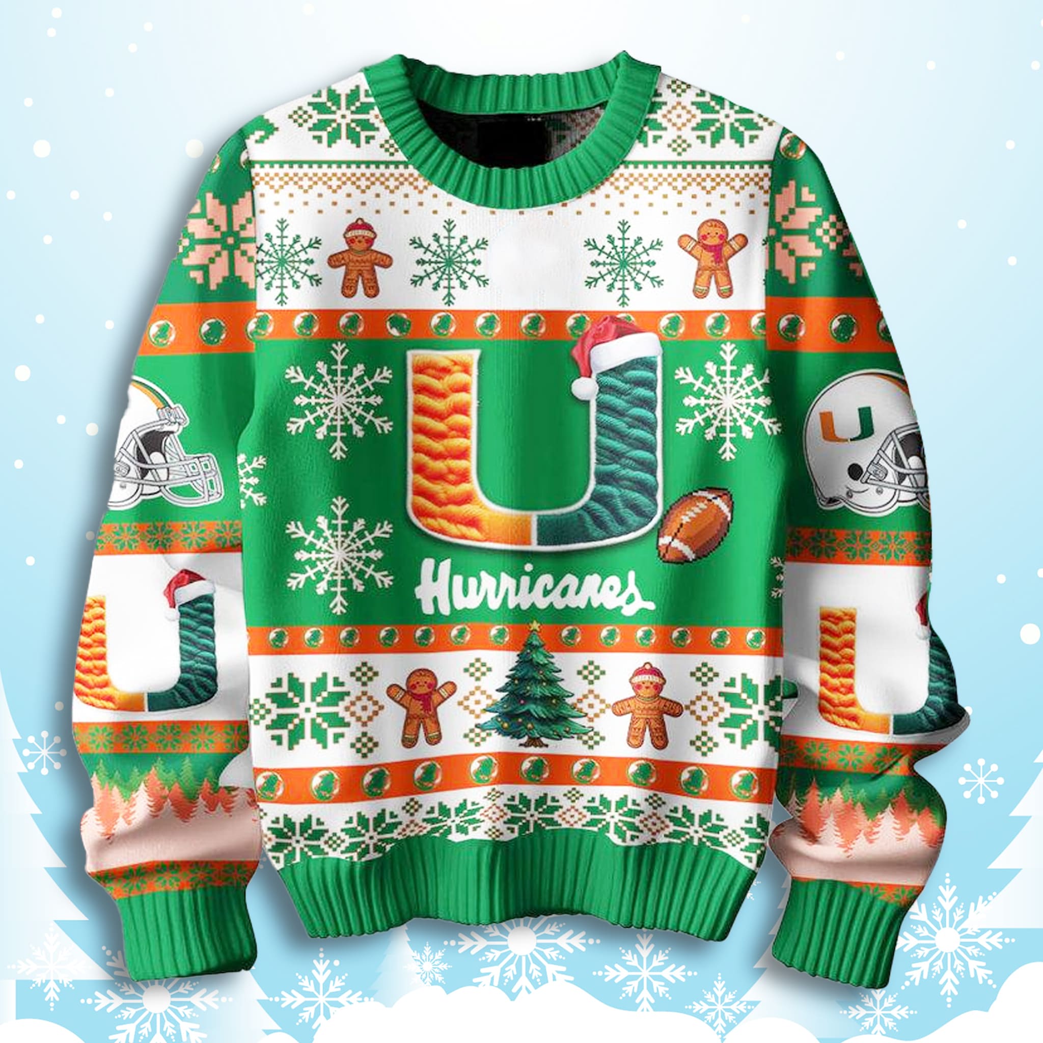 Miami Hurricanes They Not Like Us Christmas Ugly Sweater 3 Miami Hurricanes They Not Like Us Christmas Ugly Sweater