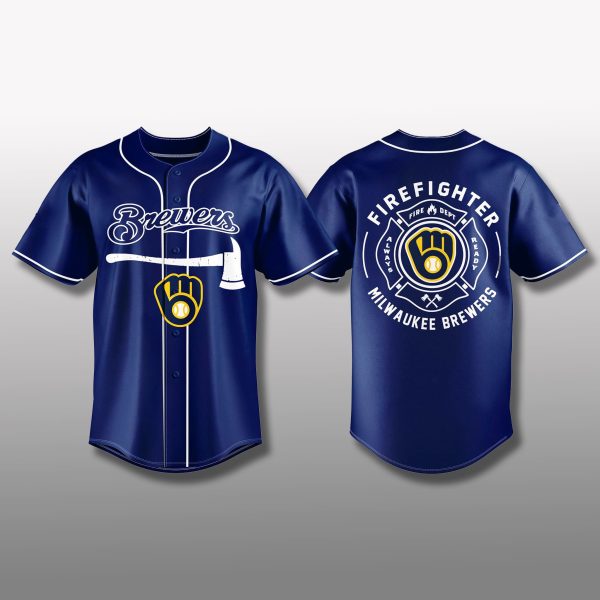 Milwaukee Brewers Firefighter Appreciation 2025 Jersey 1