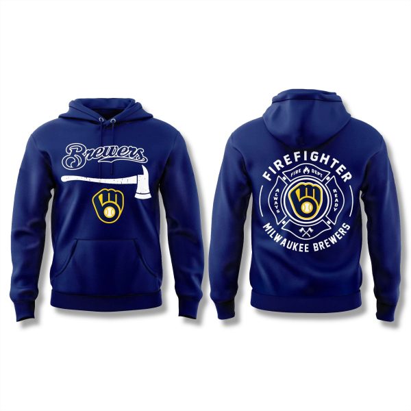 Milwaukee Brewers Firefighter Appreciation Month 2025 Hoodie 1
