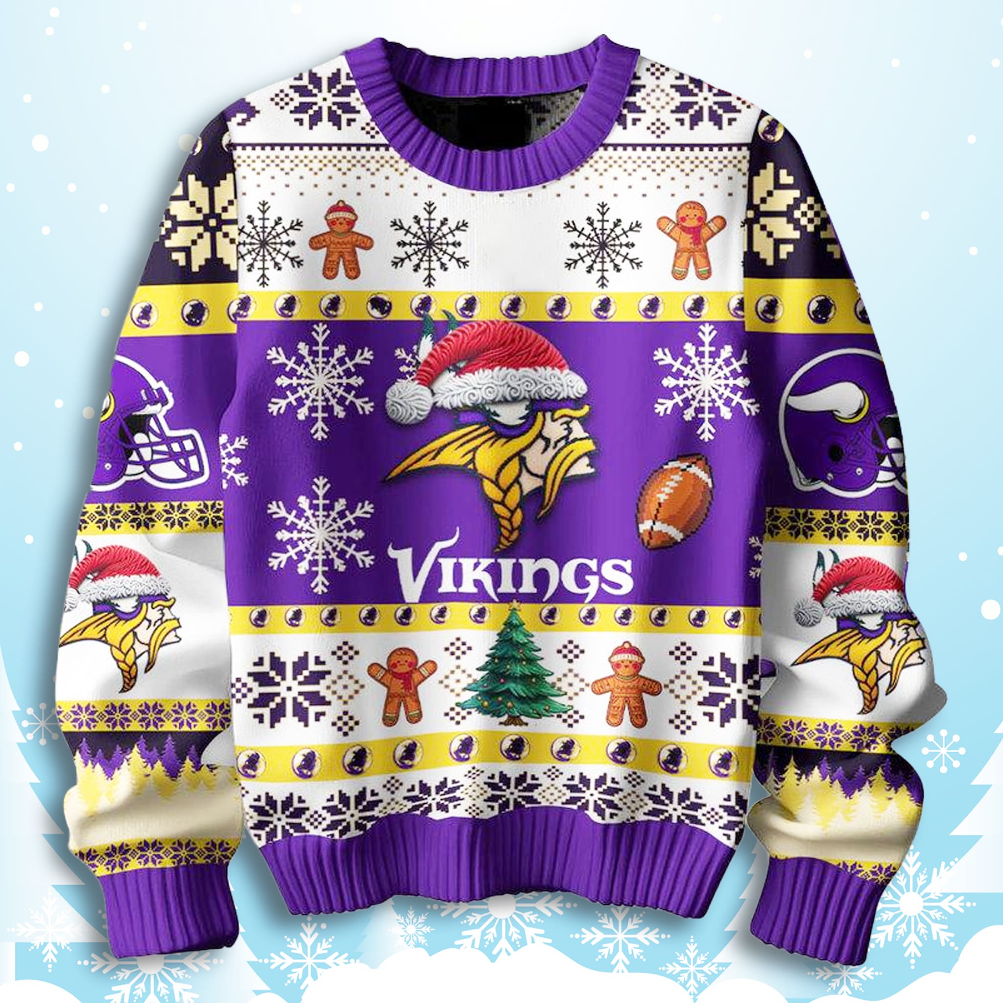 Vikings They Not Like Us Christmas Ugly Sweater 3 Minnesota Vikings They Not Like Us Christmas Ugly Sweater