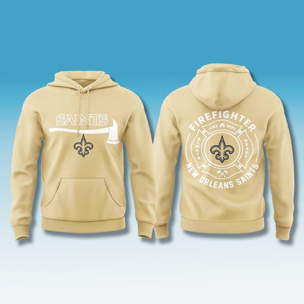 NO Saints 2025 Firefighter Appreciation Month Hoodie 1