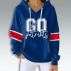 New England Football Go Patriots Waffle Hoodie 2