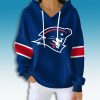 New England Patriots Flying Elvis Logo Waffle Hoodie 2