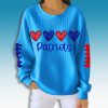 New England Patriots Heart Waffle Sweater 2