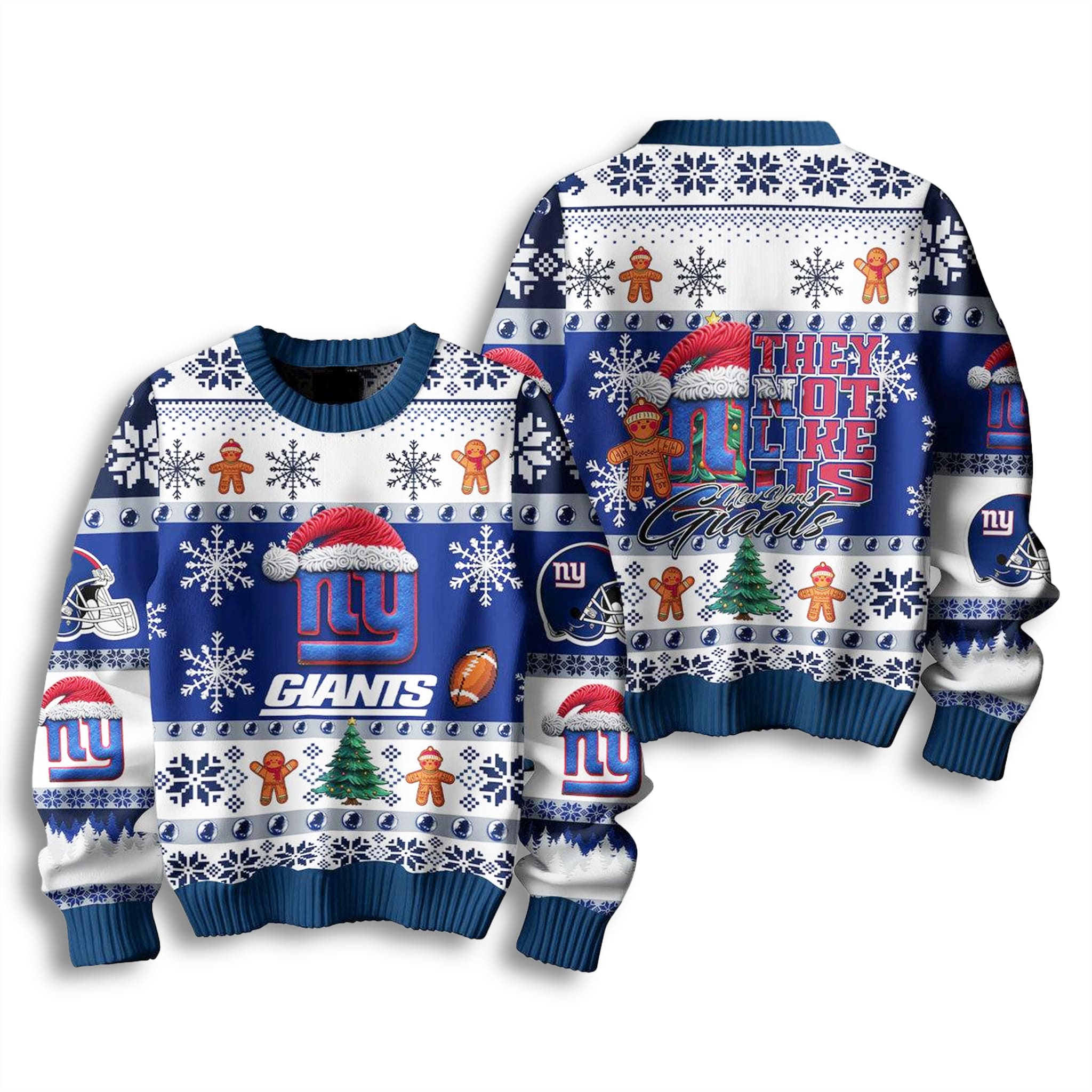 Giants They Not Like Us Christmas Ugly Sweater 2 New York Giants They Not Like Us Christmas Ugly Sweater 3