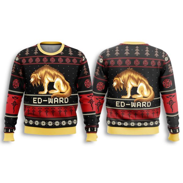 Nina Tucker Ed ward Fullmetal Alchemist Ugly Christmas Sweater 3