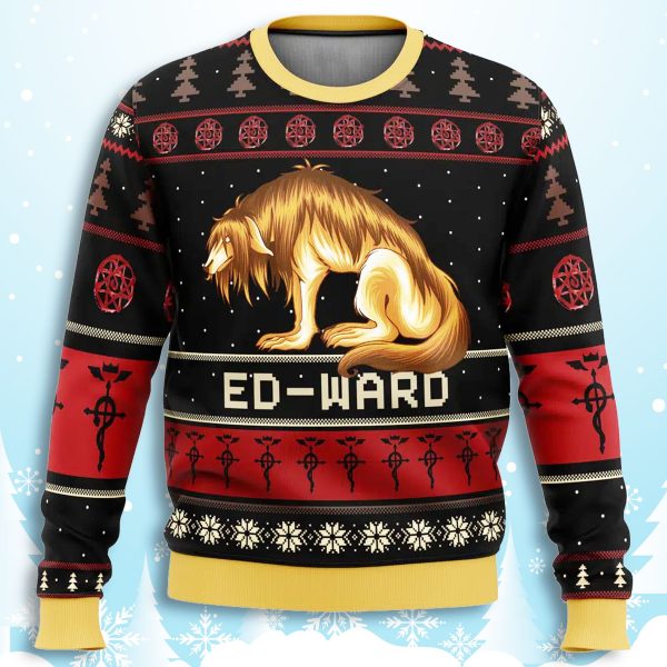 Nina Tucker Ed ward Fullmetal Alchemist Ugly Christmas Sweater