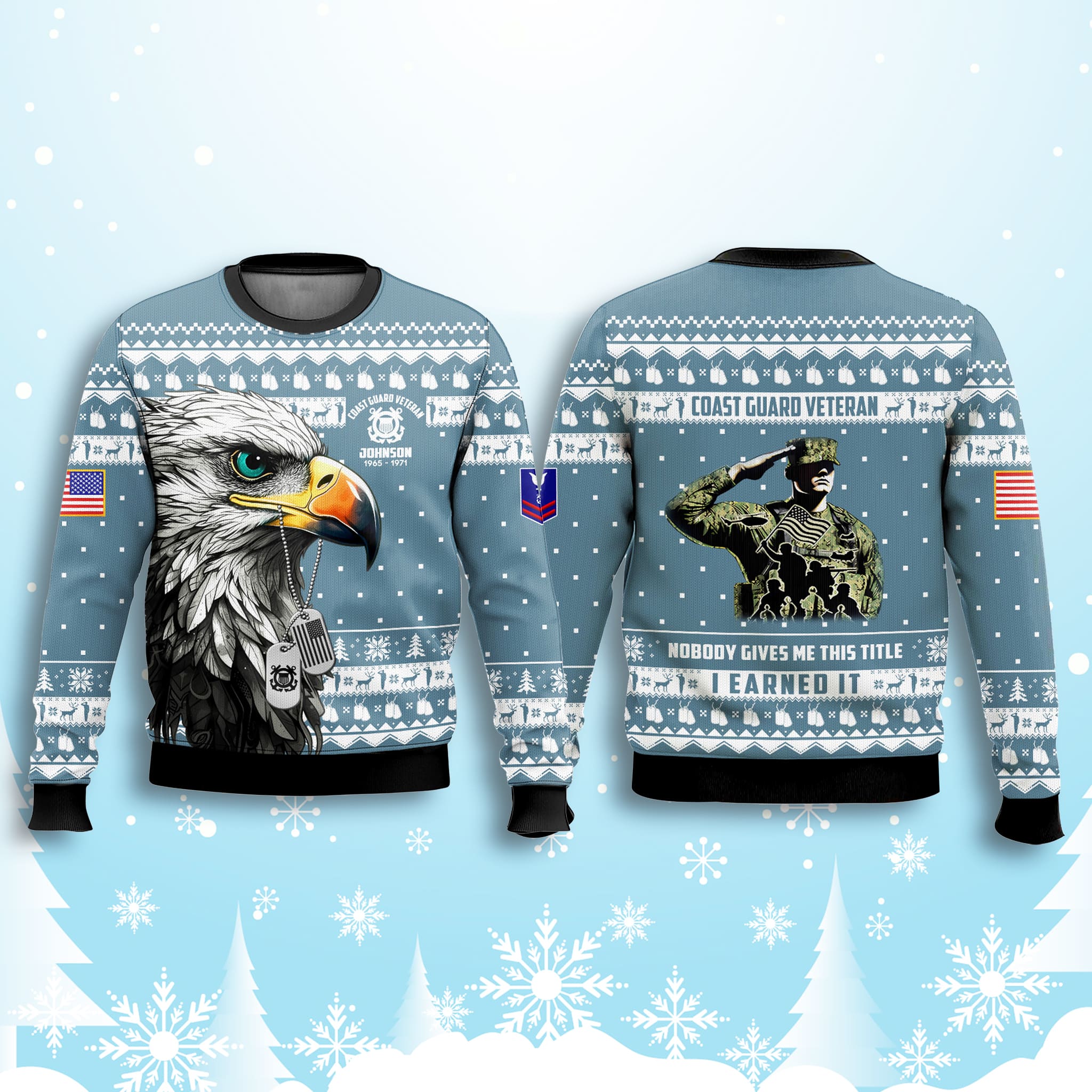 Nobody Gives Me This Title I Earned It US Coast Guard Veteran Ugly Sweater 2 Nobody Gives Me This Title I Earned It US Coast Guard Veteran Ugly Sweater 2