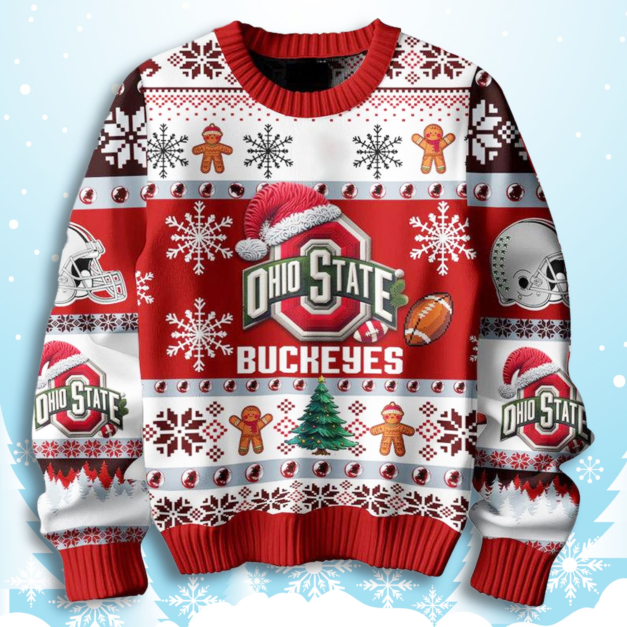 Ohio State Buckeyes They Not Like Us Christmas Ugly Sweater 3 Ohio State Buckeyes They Not Like Us Christmas Ugly Sweater