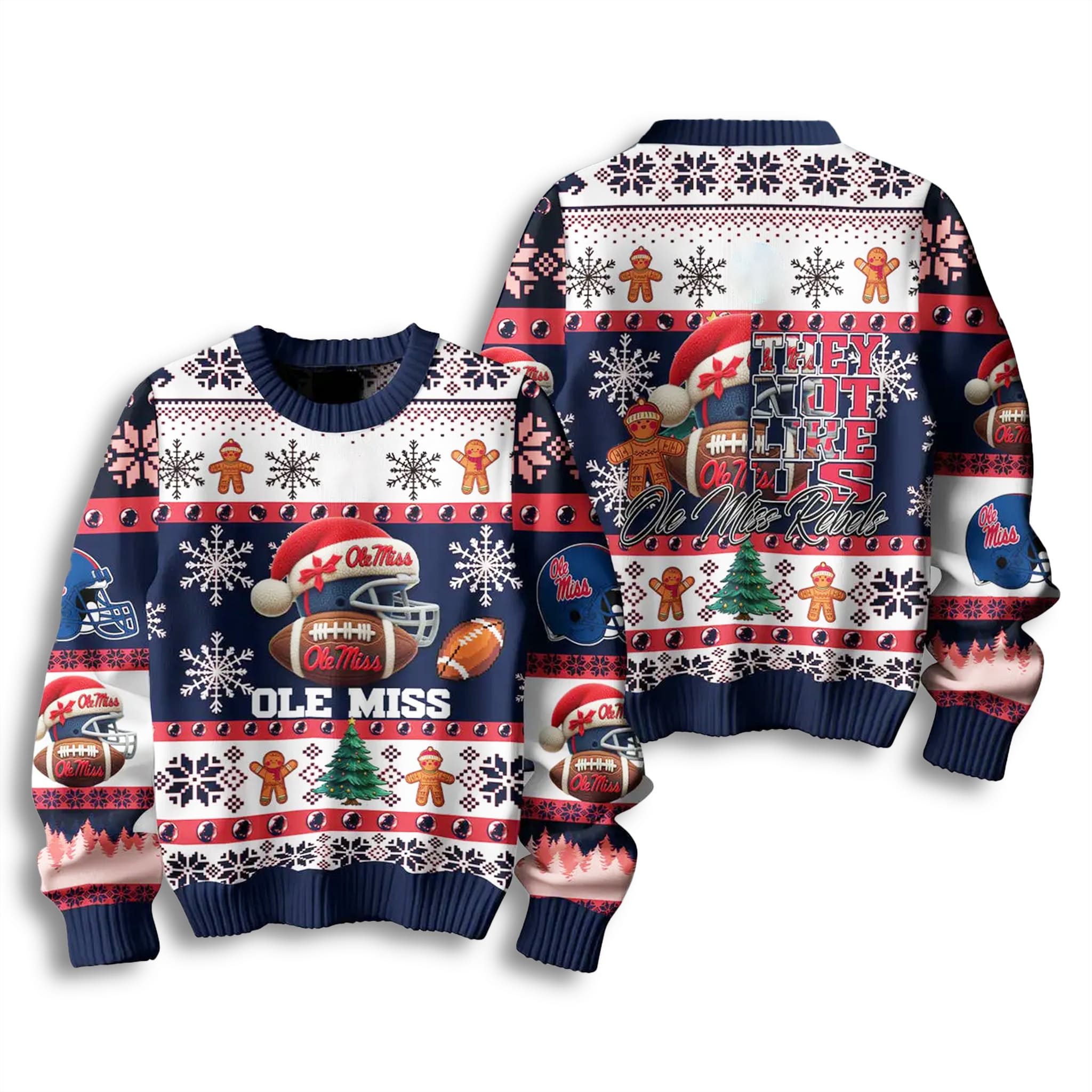 Ole Miss Football They Not Like Us Ugly Christmas Sweater 2 Ole Miss Football They Not Like Us Ugly Christmas Sweater 3