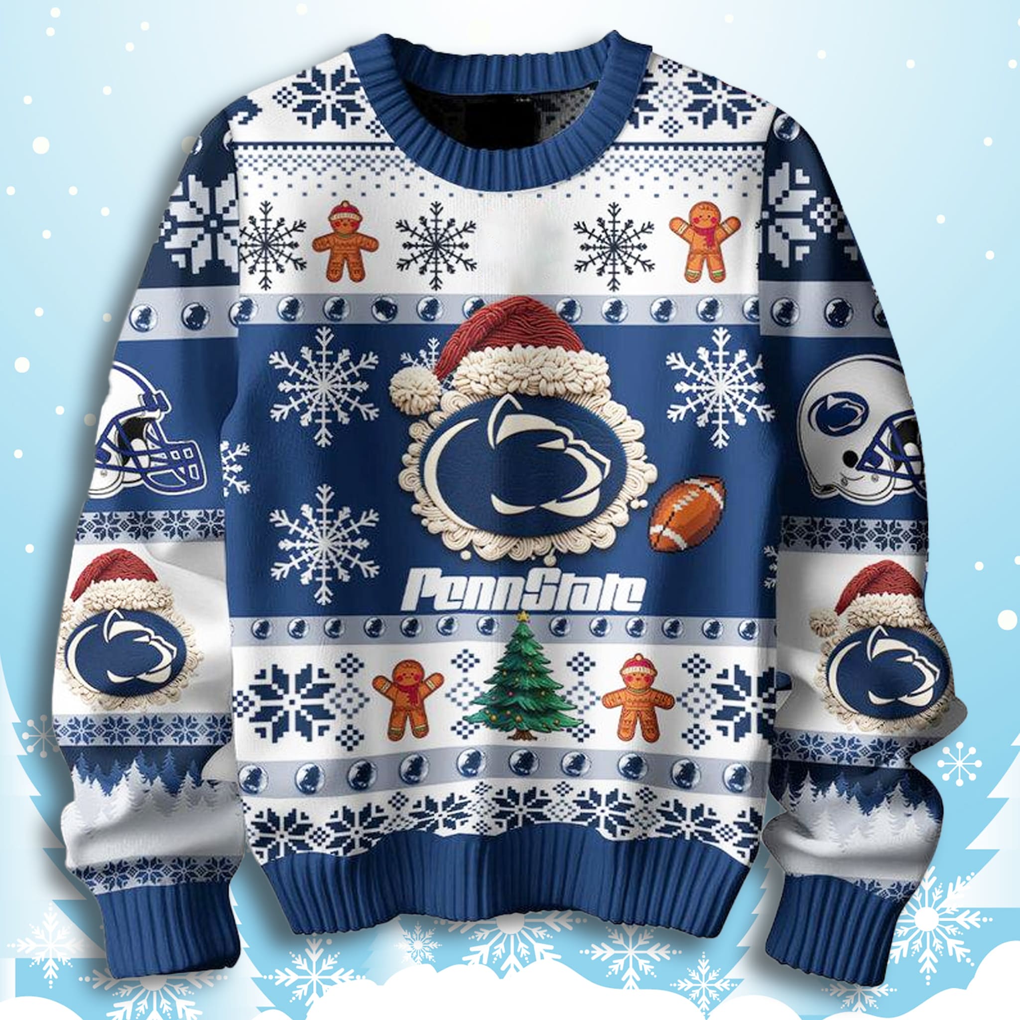 Penn State Football They Not Like Us Christmas Ugly Sweater 3 Penn State Football They Not Like Us Christmas Ugly Sweater
