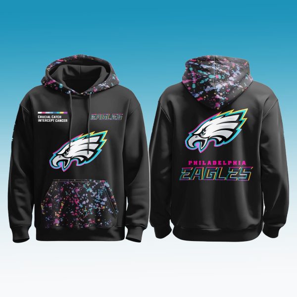 Philadelphia Eagles Crucial Catch Intercept Cancer 2025 Shirt 2
