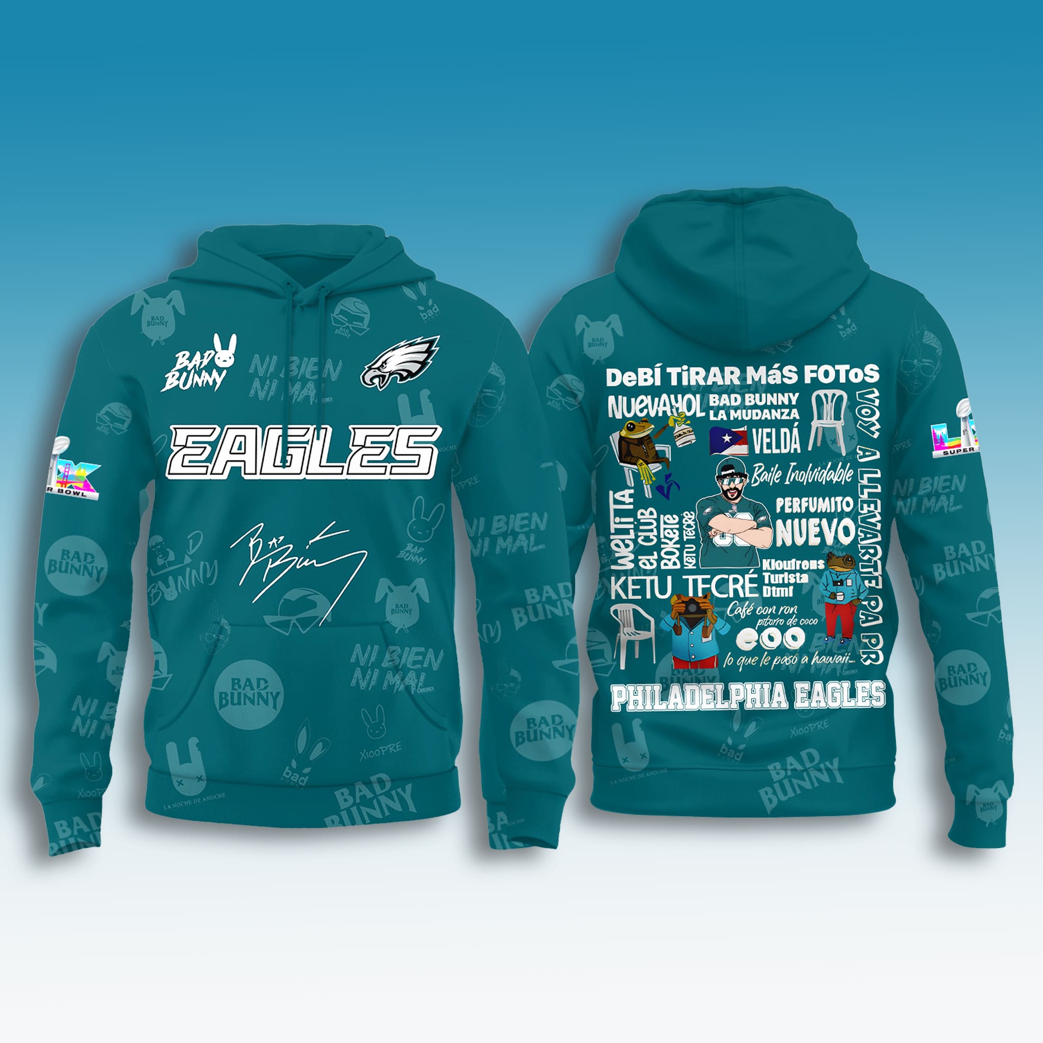 Philadelphia Eagles x Bad Bunny SB LIX 2026 Hoodie 2 Philadelphia Eagles x Bad Bunny SB LIX 2026 Hoodie 2