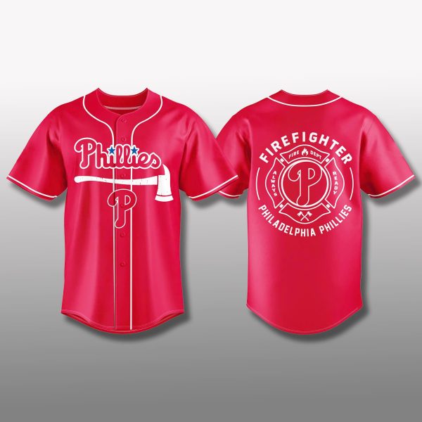 Philadelphia Phillies Firefighter Appreciation Jersey 2025 1